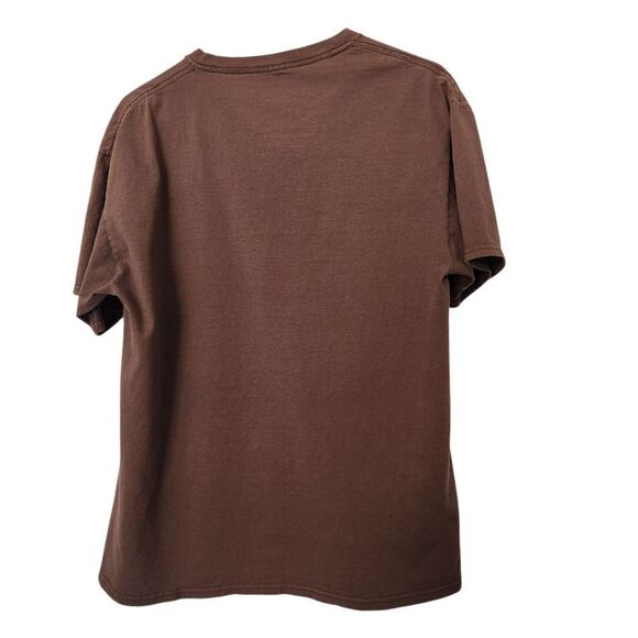 Unbranded Mens Brown Skull With Top Hat Graphic T-Shirt - Picture 2 of 3